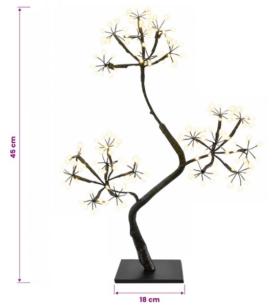 S-alakú LED-es karácsonyfa 2 db Fekete 45 cm Műanyag 336 LED