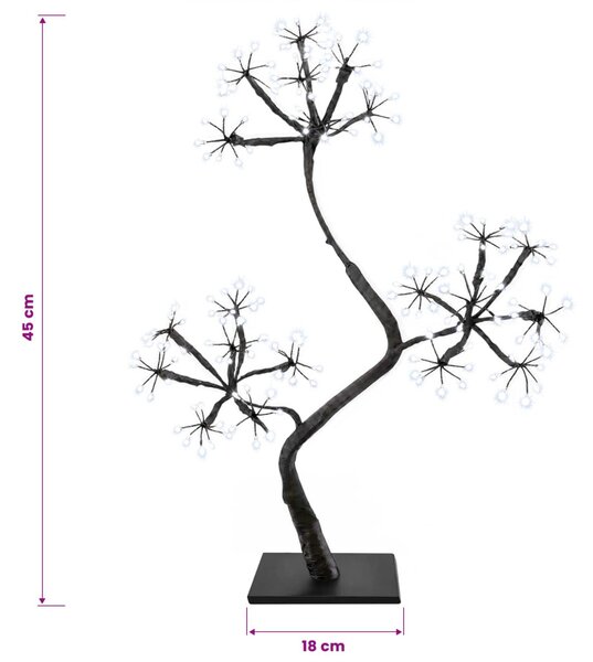 S-alakú LED-es karácsonyfa 2 db Fekete 18 x 18 x 45 cm Műanyag