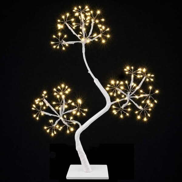 S-alakú LED-es karácsonyfa 2 db Fehér 18 x 18 x 45 cm Acél