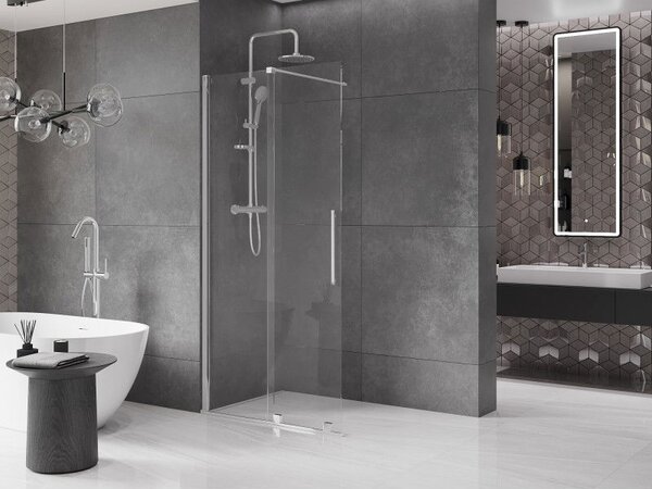 Mexen Velar Walk-in toló zuhanyfal 70 x 200 cm, átlátszó 8 mm, króm - 871-070-000-03-01