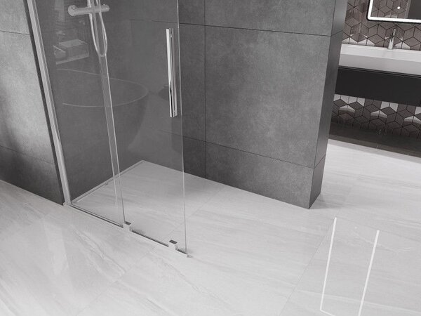 Mexen Velar Walk-in toló zuhanyfal 70 x 200 cm, átlátszó 8 mm, króm - 871-070-000-03-01