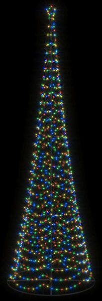 LED spirál karácsonyfa talppal EKENAS 500 cm 868 LED Többszínű
