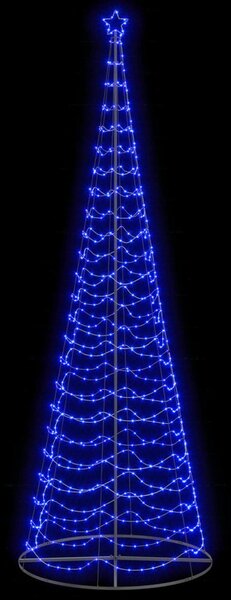 LED spirál karácsonyfa talppal EKENAS 400 cm 588 LED Kék