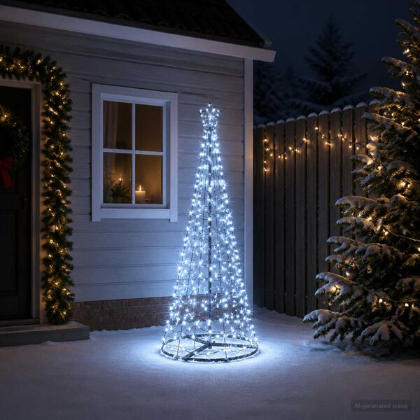 LED spirál karácsonyfa talppal EKENAS 180 cm 220 LED