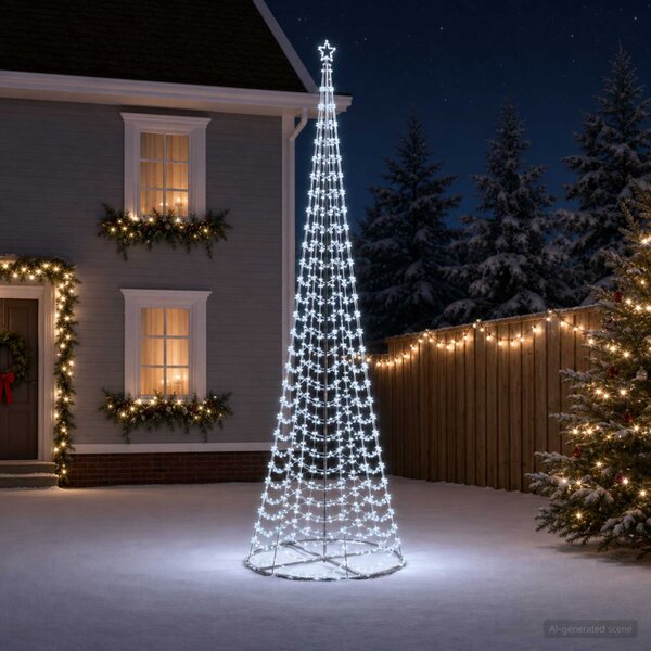 LED spirál karácsonyfa talppal EKENAS 500 cm 868 LED