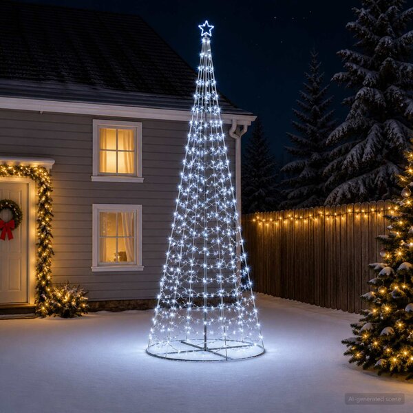 LED spirál karácsonyfa talppal EKENAS 400 cm 588 LED