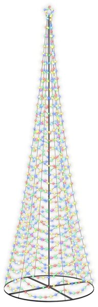 LED spirál karácsonyfa talppal EKENAS 500 cm 868 LED Többszínű