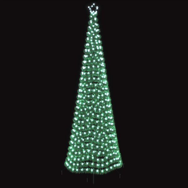 LED-es csillogó karácsonyfa földnyárssal EKENAS 300 cm 475 LED