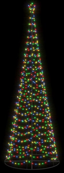 LED spirál karácsonyfa talppal EKENAS 400 cm 588 LED Többszínű