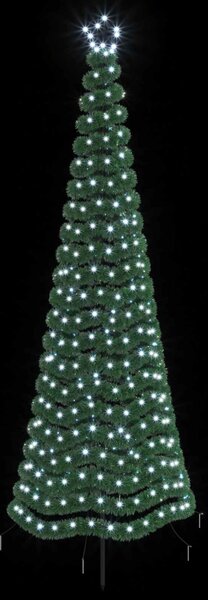 LED-es csillogó karácsonyfa földnyárssal EKENAS 250 cm 370 LED