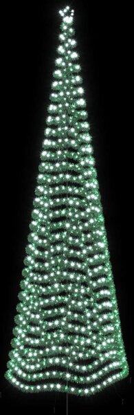 LED-es csillogó karácsonyfa földnyárssal EKENAS 500 cm 868 LED