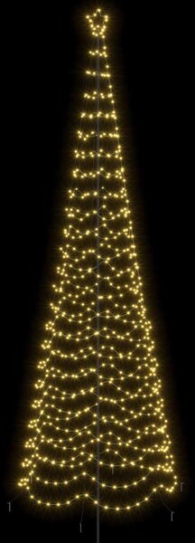 Spirális LED karácsonyfa földbe szúrható tüskével EKENAS 400 cm