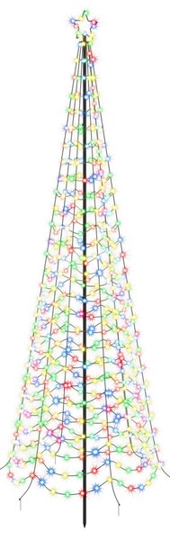 Spirális LED karácsonyfa földbe szúrható tüskével EKENAS 300 cm