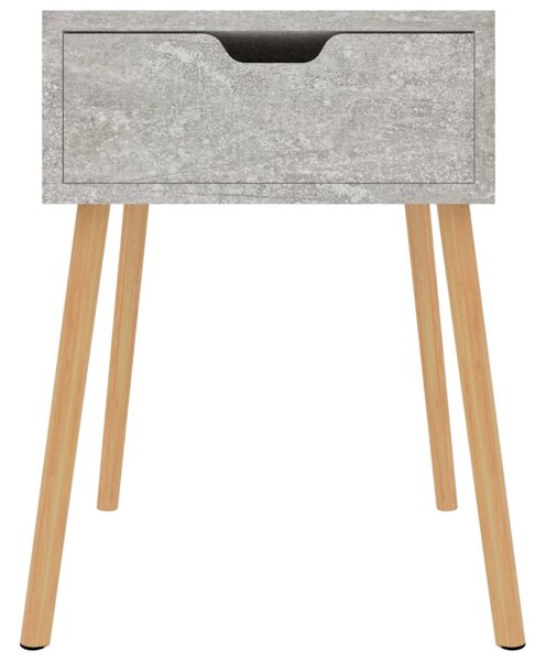 2 db betonszürke szerelt fa éjjeliszekrény 40 x 40 x 56 cm
