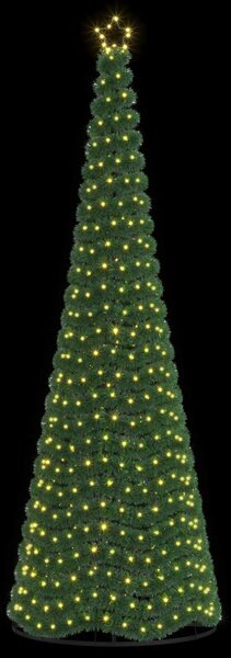 LED-es csillámos műfenyő talppal EKENAS 300 cm 475 LED