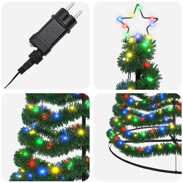 LED-es csillámos műfenyő talppal EKENAS 400 cm 588 LED