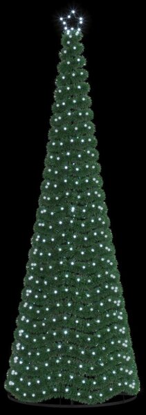 LED-es csillámos műfenyő talppal EKENAS 300 cm 475 LED
