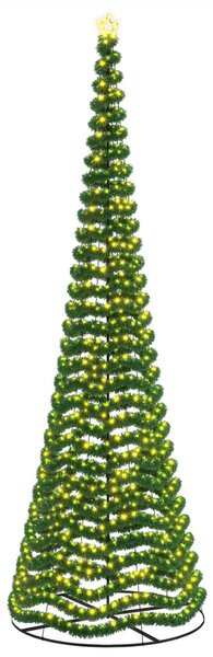 LED-es csillámos műfenyő talppal EKENAS 500 cm 868 LED