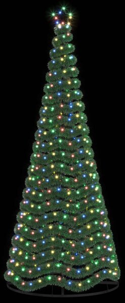 LED-es csillámos műfenyő talppal EKENAS 250 cm 370 LED