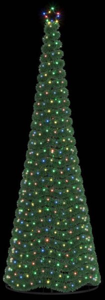 LED-es csillámos műfenyő talppal EKENAS 300 cm 475 LED