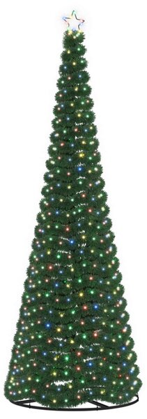 LED-es csillámos műfenyő talppal EKENAS 300 cm 475 LED
