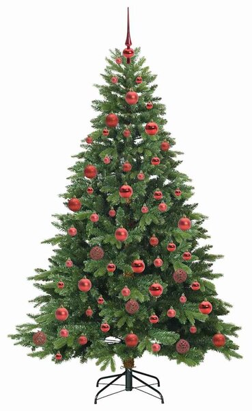 Mű karácsonyfa 300 LED-del állvánnyal Zöld 180 cm PE és PVC