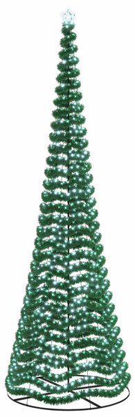 LED-es csillámos műfenyő talppal EKENAS 500 cm 868 LED
