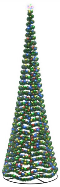 LED-es csillámos műfenyő talppal EKENAS 500 cm 868 LED