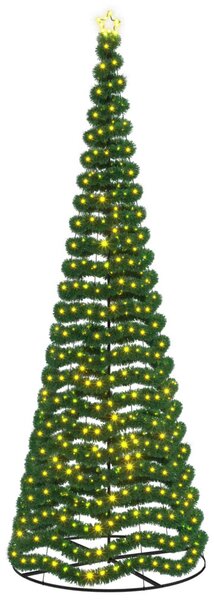 LED-es csillámos műfenyő talppal EKENAS 400 cm 588 LED