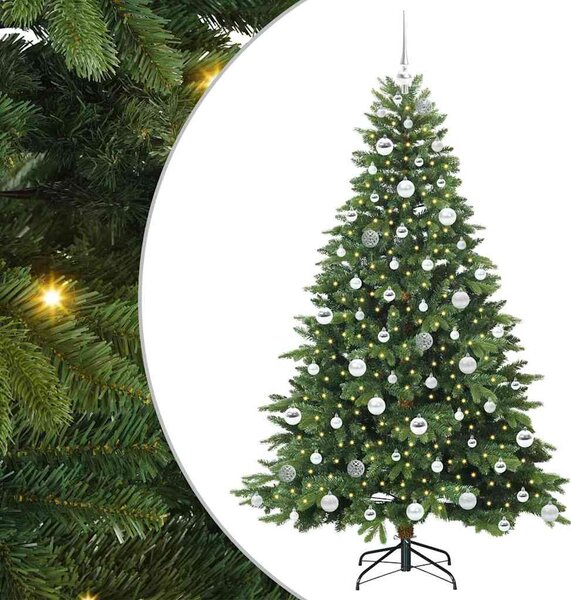Mű karácsonyfa 300 LED-del állvánnyal Zöld 180 cm PE és PVC