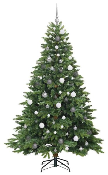 Mű karácsonyfa 300 LED-del állvánnyal Zöld 210 cm PE és PVC