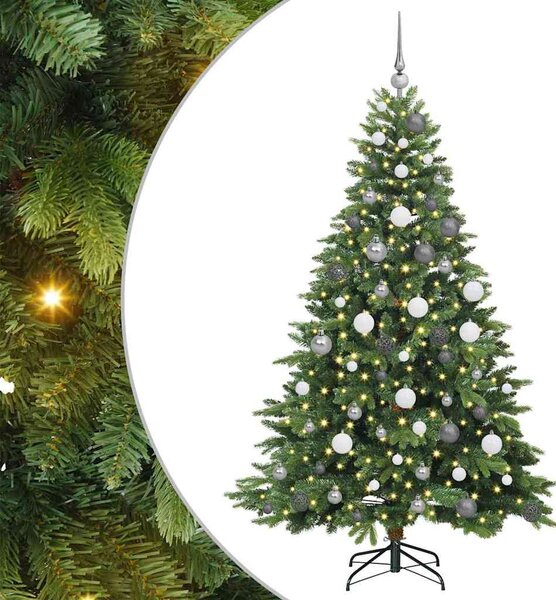 Mű karácsonyfa 300 LED-del állvánnyal Zöld 180 cm PE és PVC