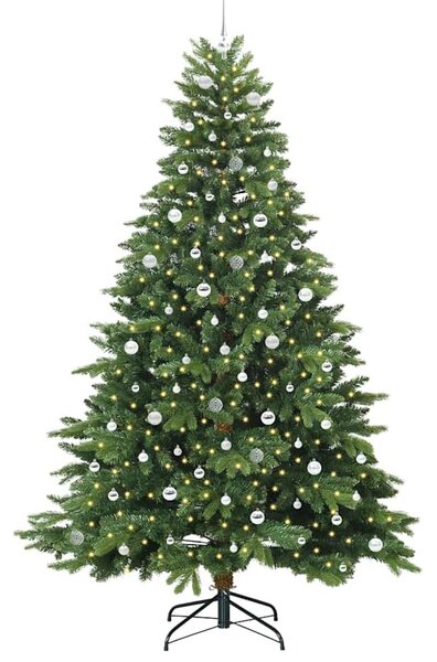 Mű karácsonyfa 300 LED-del állvánnyal Zöld 240 cm PE és PVC