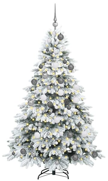Mű karácsonyfa 300 LED-del állvánnyal Fehér 180 cm PE és PVC