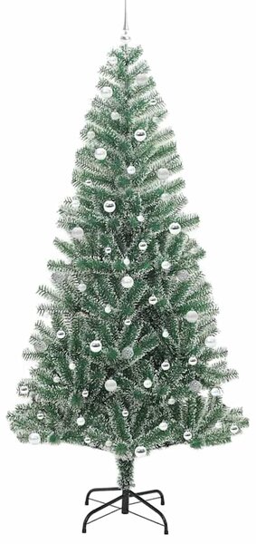 Mű karácsonyi fa hóval borítva LED fényekkel 300 LED-del 240 cm