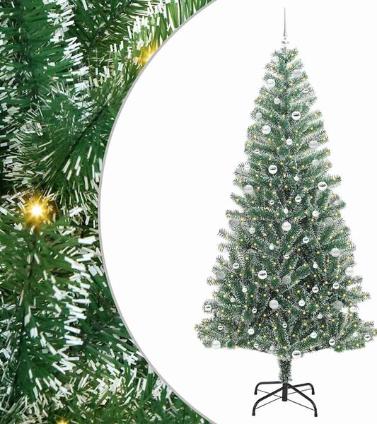 Mű karácsonyi fa hóval borítva LED fényekkel 300 LED-del 240 cm