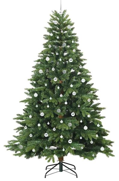 Mű karácsonyfa 300 LED-del állvánnyal Zöld 240 cm PE és PVC