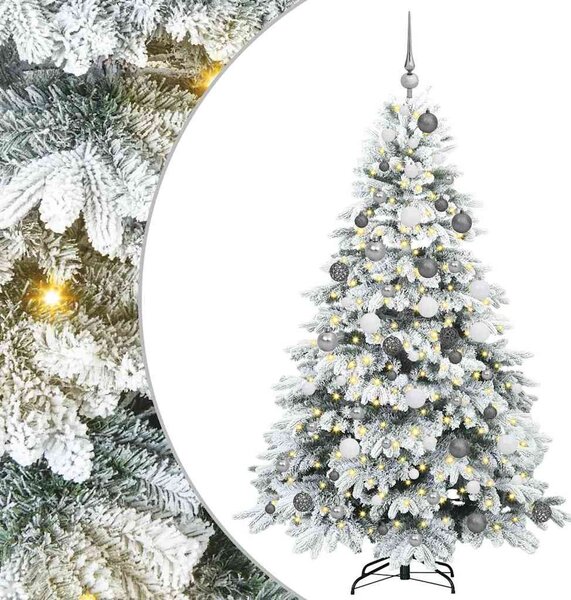 Mű karácsonyfa 300 LED-del állvánnyal Fehér 180 cm PE és PVC