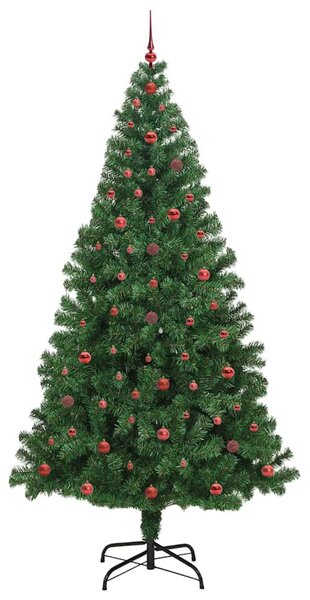 Mű karácsonyfa 300 LED-del Zöld 240 cm PVC és Acél és Műanyag
