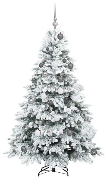 Mű karácsonyfa 300 LED-del állvánnyal Fehér 180 cm PE és PVC
