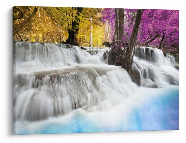 Egy kép Erawan vízeséséről az erdőben (70x50 cm)