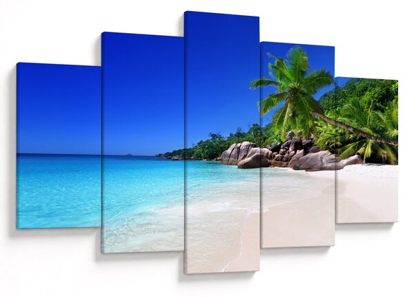 Kép a strandról a Praslin szigeten (150x105 cm)