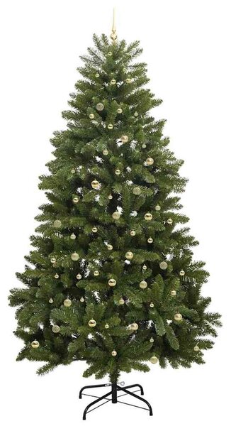 Mű karácsonyfa 270 cm 300 LED Meleg fehér PVC és Acél Zöld