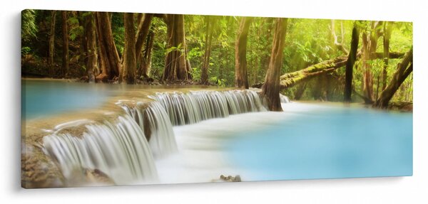 Uay Mae Kamin vízesés képe erdőben (120x50 cm)