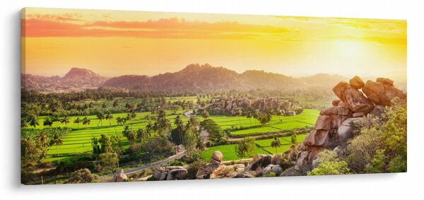 Kép a Hampi-völgyről Indiában (120x50 cm)
