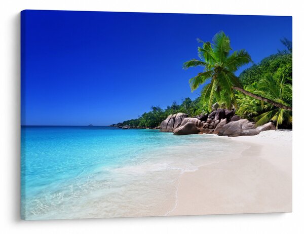 Kép a strandról a Praslin szigeten (70x50 cm)
