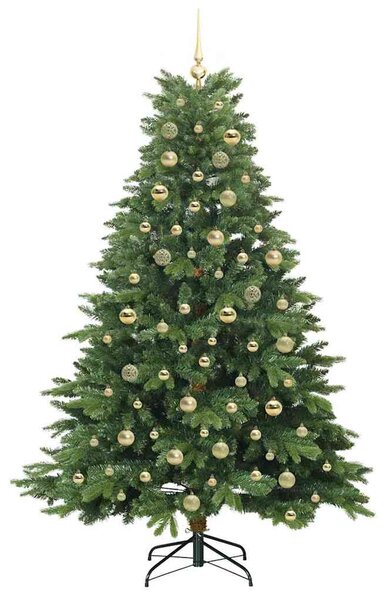 Mű karácsonyfa 300 LED-del állvánnyal Zöld 180 cm PE és PVC