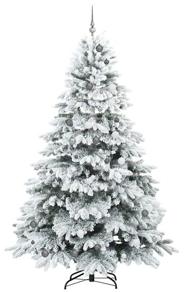 Mű karácsonyfa 300 LED-del állvánnyal Fehér 240 cm PE és PVC