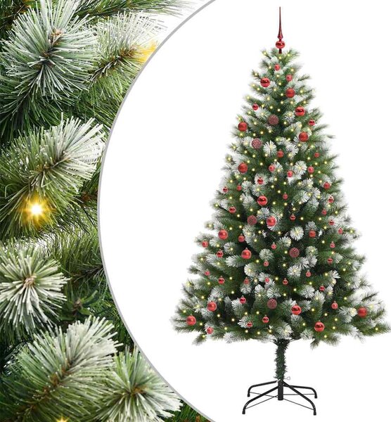 Műanyag Hajtogatós Karácsonyfa Havas Designnal 300 LED