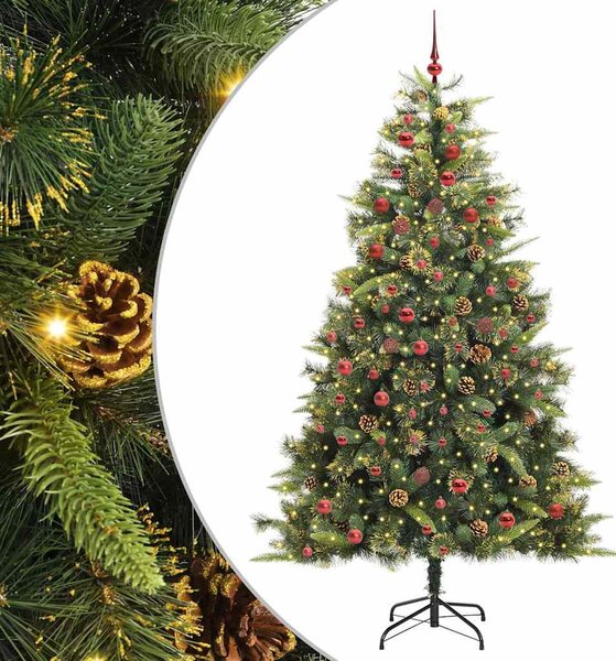 Műanyag Hajtogatós Karácsonyfa Tojásokkal Zöld 210 cm